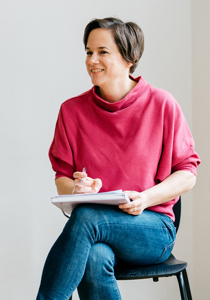 Michaela Geppl, mit Arbeitsbuch